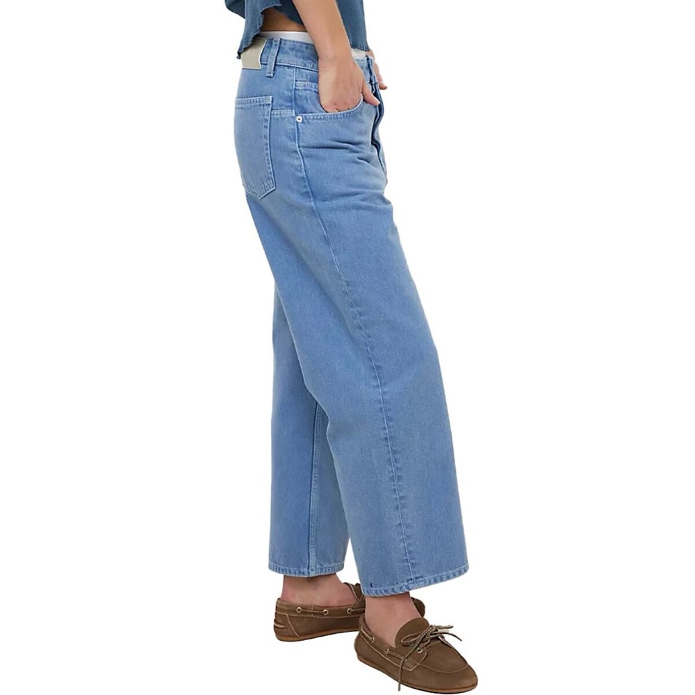 Free People Deep Trance Dropped Boyfriend Jeans Blue - Size 25 - Picture 10 of 10